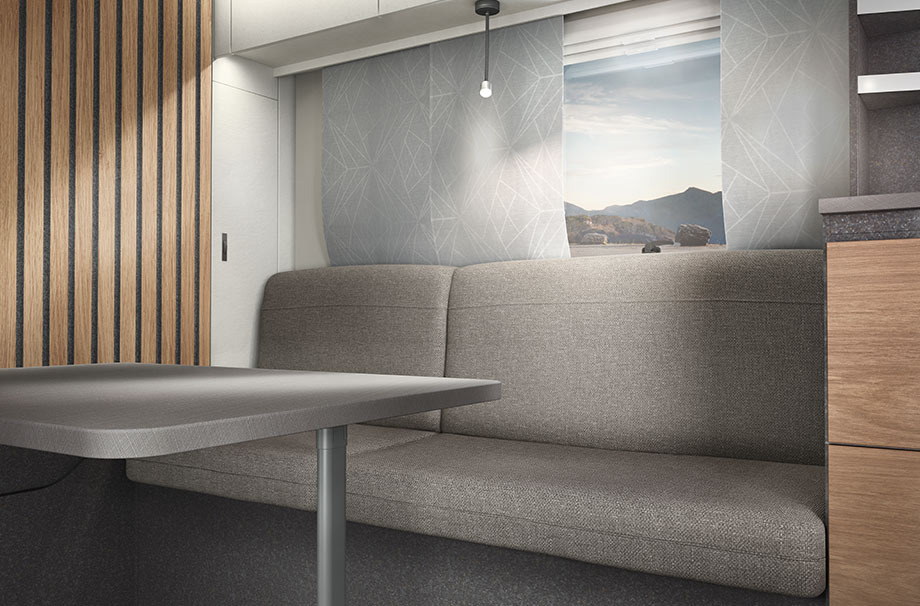 Das KNAUS YASEO Polster in der Farbe Bright Granit